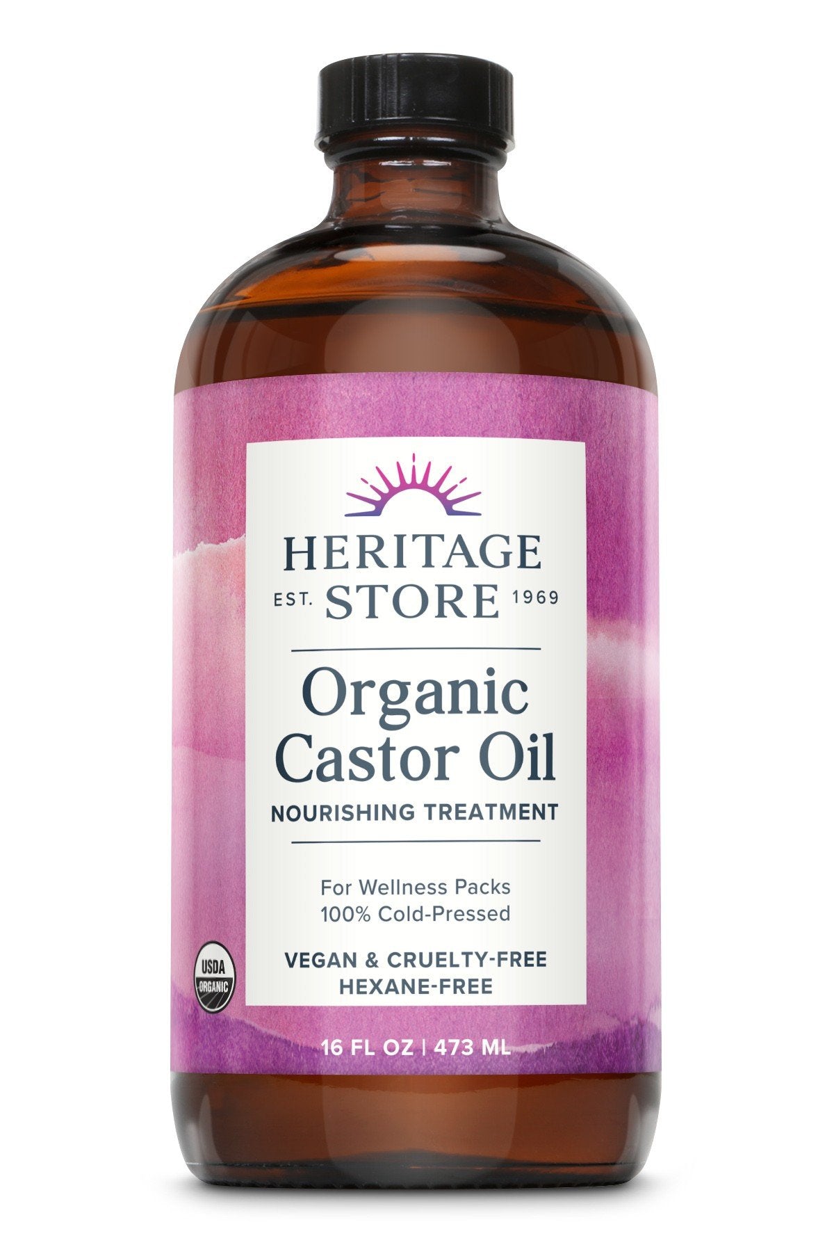 Heritage Store Castor Oil Organic 16 fl oz Liquid
