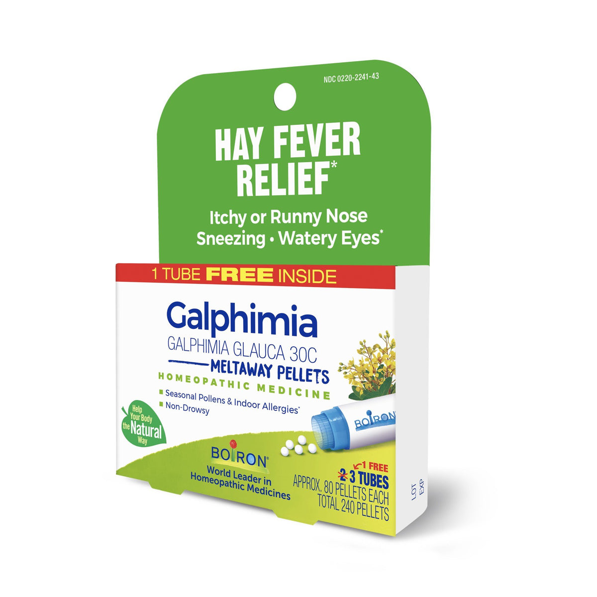 Boiron Galphimia Glauca 30C 3 MDT Homeopathic Medicine For Hay Fever Relief 3 Tubes Box