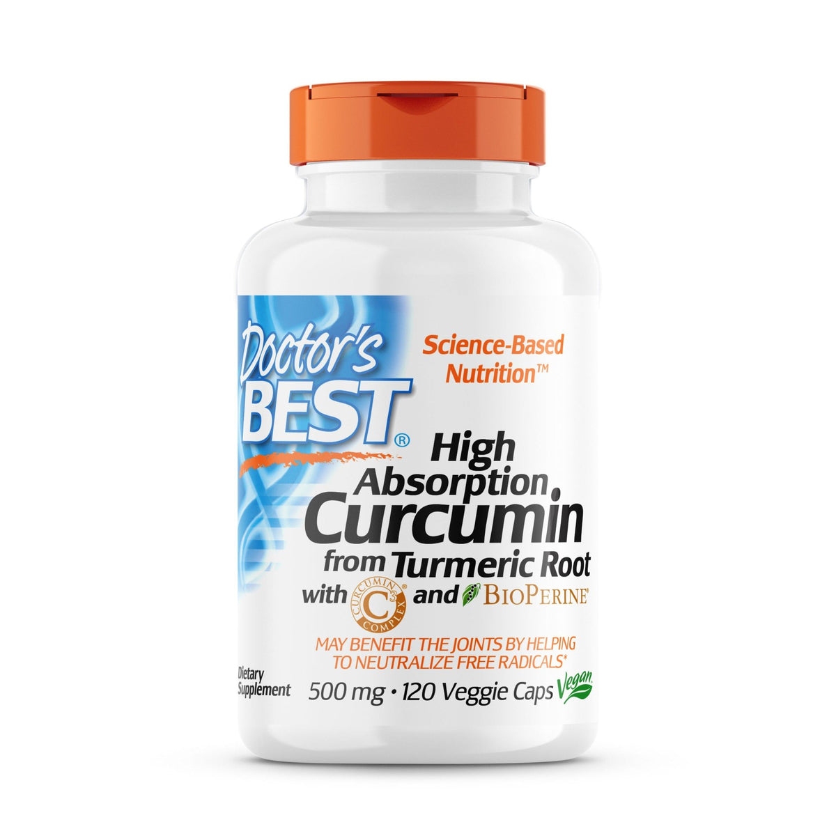 Doctors Best Best Curcumin 500MG with Bioperine 120 Veggie Capsule