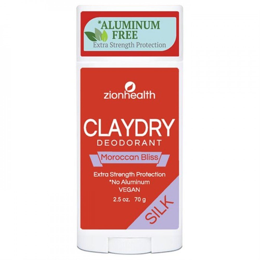 Zion Health ClayDry Deodorant Silk Moroccan Bliss 2.5 oz Stick
