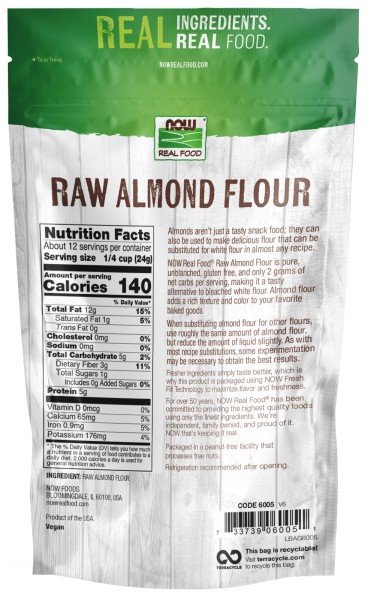 Now Foods Raw Almond Flour 10 oz Powder