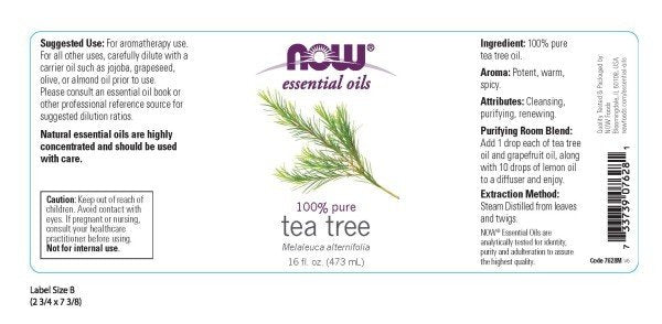 Now Foods Tea Tree Oil 16 oz Liquid - VitaminLife