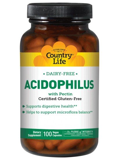 Country Life Dairy Free Acidophilus With Pectin 100 VegCap