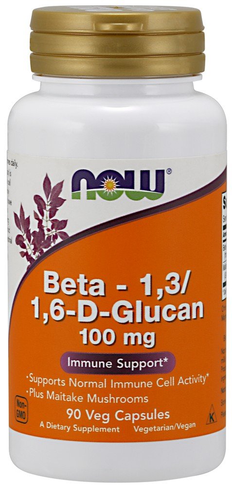 Now Foods Beta 1,3/1,6 Glucan 100mg With Maitake Mushrooms 90 Capsule