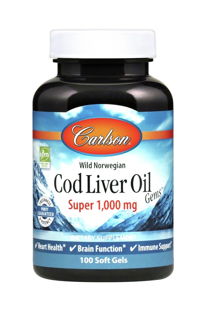 Carlson Laboratories Super Cod Liver Oil 1000mg 100 Softgel