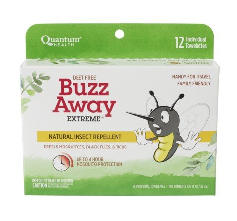 Quantum Health Buzz Away Towelettes 12 Pack