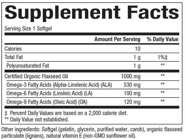 Organic High Lignan Flaxseed Oil, Flax Lignans