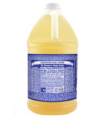 Dr. Bronner&#39;s Pure Castile Liquid Soap-Peppermint 64 oz Liquid