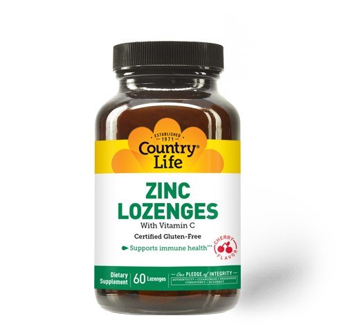 Country Life Zinc Lozenges - Cherry 60 Lozenge