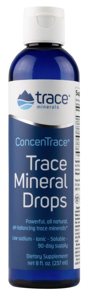 ConcenTrace Trace Mineral Drops | Trace Minerals | Low Sodium | Ionic | Soluble | 90 Day Supply | Dietary Supplement | 8 fluid ounces | 237 milliliters | VitaminLife