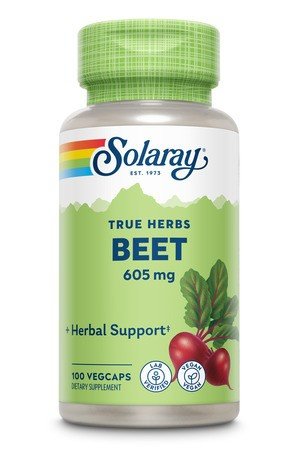 Beet | Solaray | 605 milligrams Beet Root | Herbal Support | Vegan | Dietary Supplement | 100 VegCaps | 100 Vegetable Capsules | VitaminLife