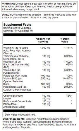 Solaray Two-Stage Mega B-Stress 120 Capsule - VitaminLife