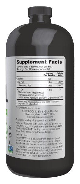 Organic Supplement - Sports Nutrition, MCT Oil - Unflavored, 16 fl oz at  Whole Foods Market