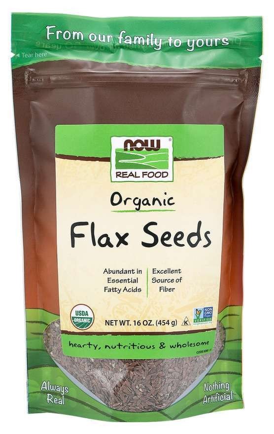 Now Foods Flax Seeds, Organic 1 lbs Seed