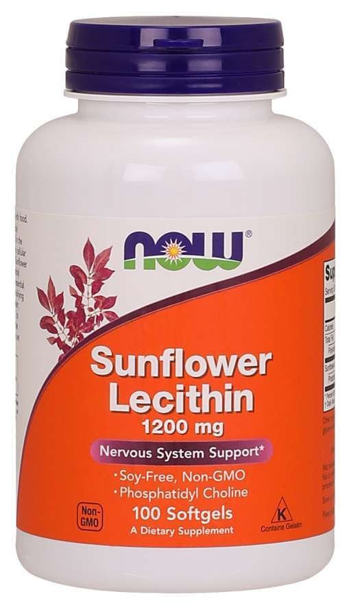 Now Foods Sunflower Lecithin 1200mg 100 Softgel
