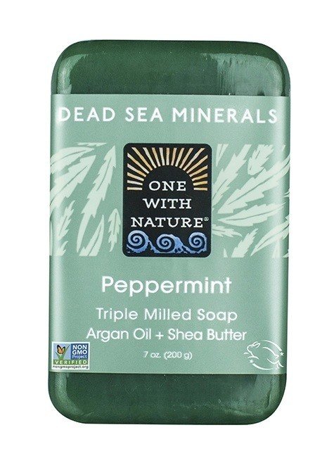 One With Nature Dead Sea Minerals Peppermint Soap 7 oz Soap
