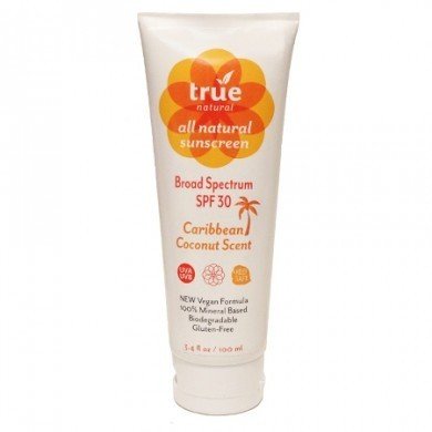 True Natural Sunscreen Broad Spectrum SPF 30 Caribbean Coconut 3.4 oz Lotion