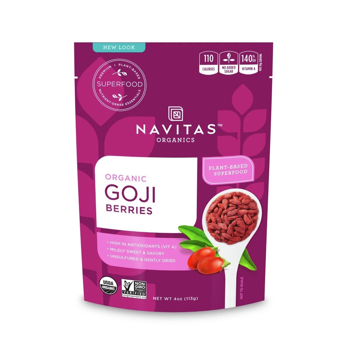 Navitas Goji Berries Organic 8 oz Bag