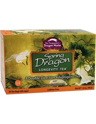 Spring Dragon Longevity Tea | Ron Teeguardens Dragon Herbs | Double Direction Adaptogenic Tea | Caffeine Free | Dietary Supplement | 20 Tea Bags | Makes 60 Cups of Tea | 1.8 ounces | 40 grams | Powder | VitaminLife