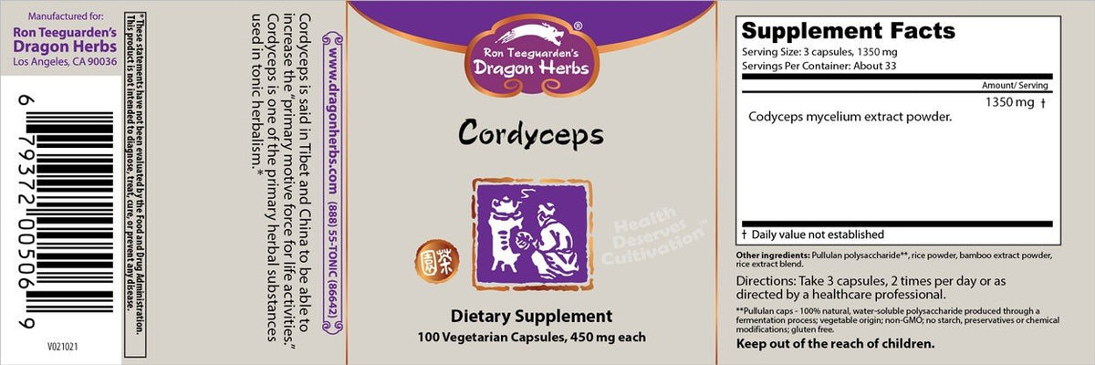Dragon Herbs Cordyceps 100 Capsule
