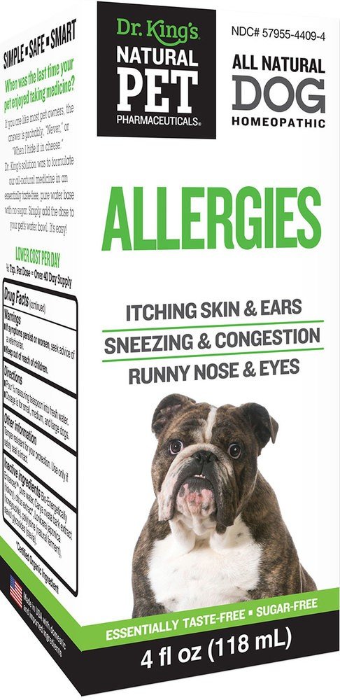 KingBio Natural Pet Allergies for Dog 4 oz Liquid