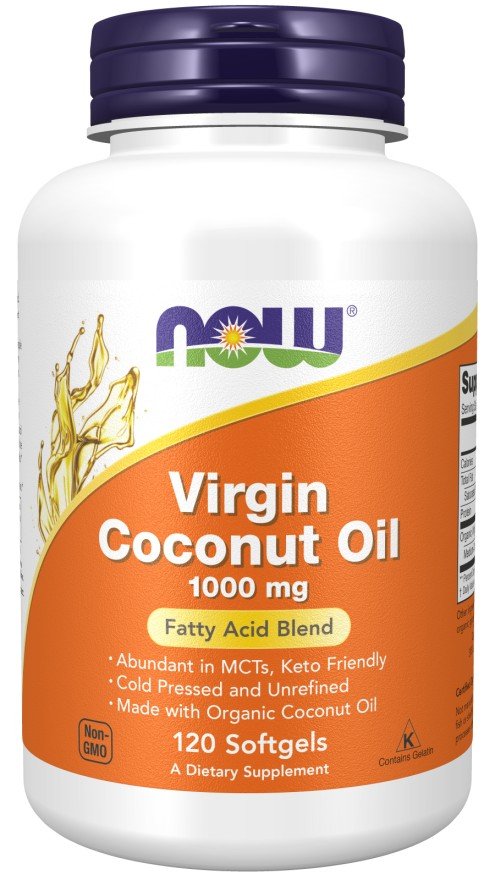 Now Foods Virgin Coconut Oil 1000 mg 120 Softgel