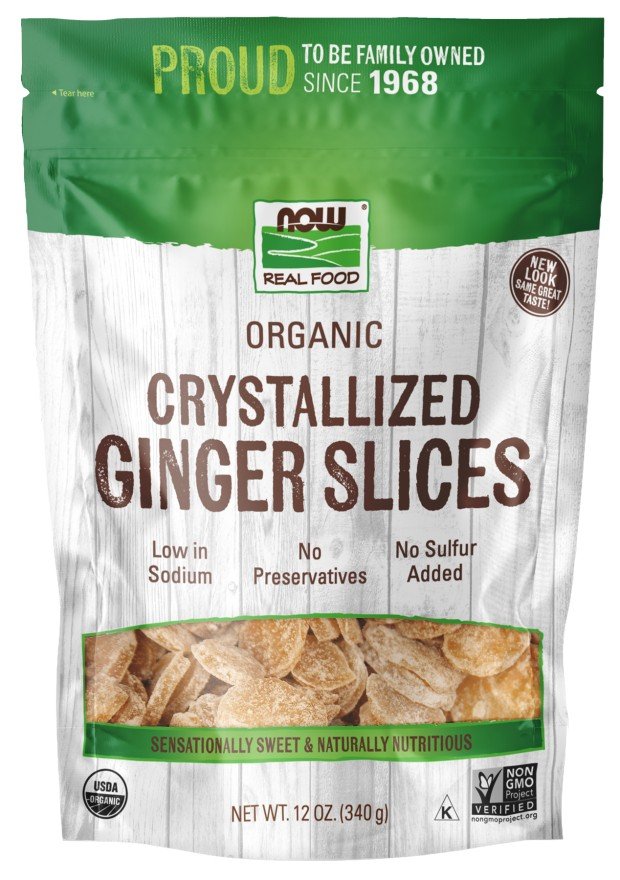 Now Foods Ginger Slices No Sulfur 12 oz Bag