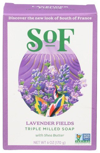 South of France French Milled Soap Bar Lavender Firlds 6 oz Bar