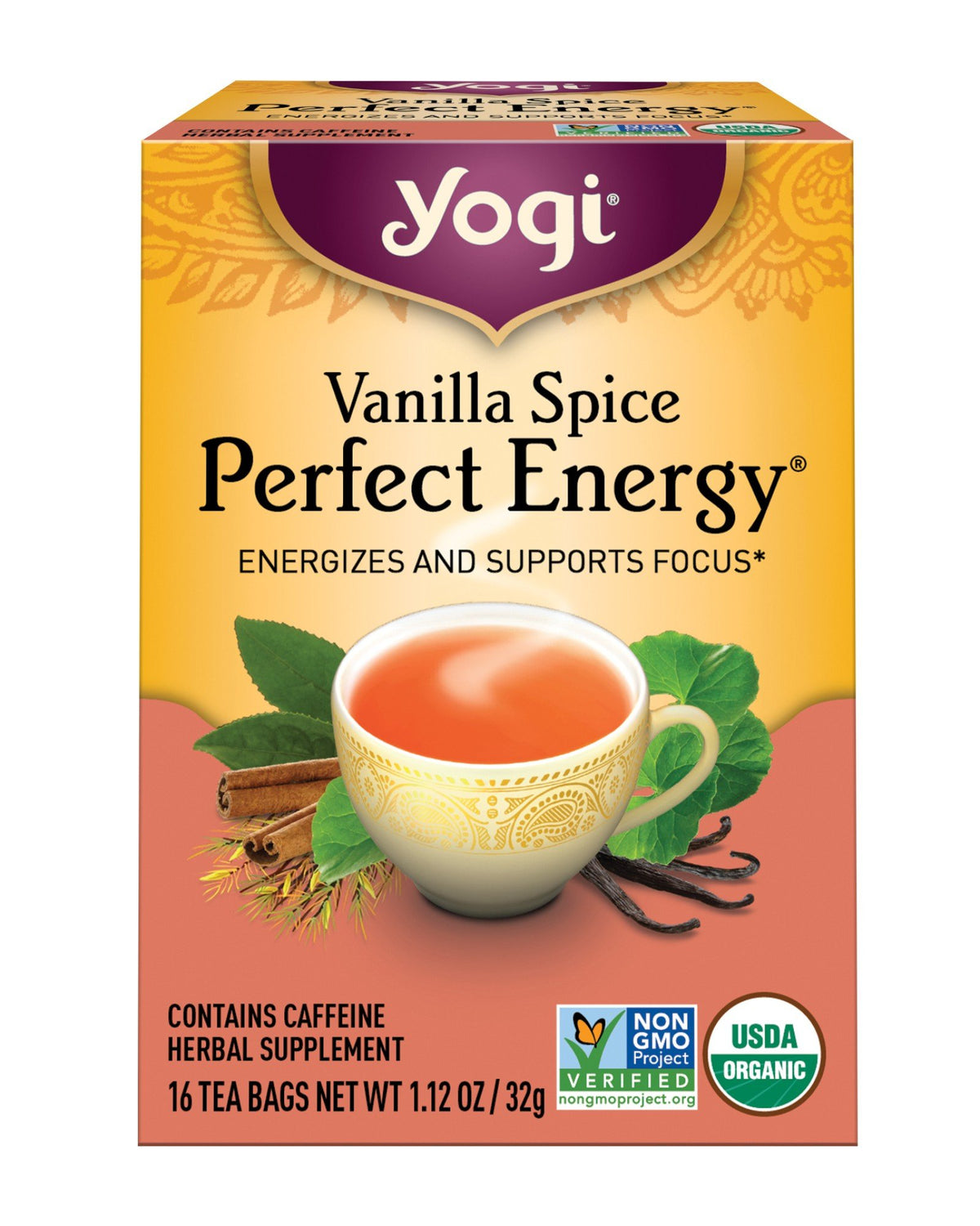 Yogi Teas Vanilla Spice Perfect Energy 16 Tea Bag