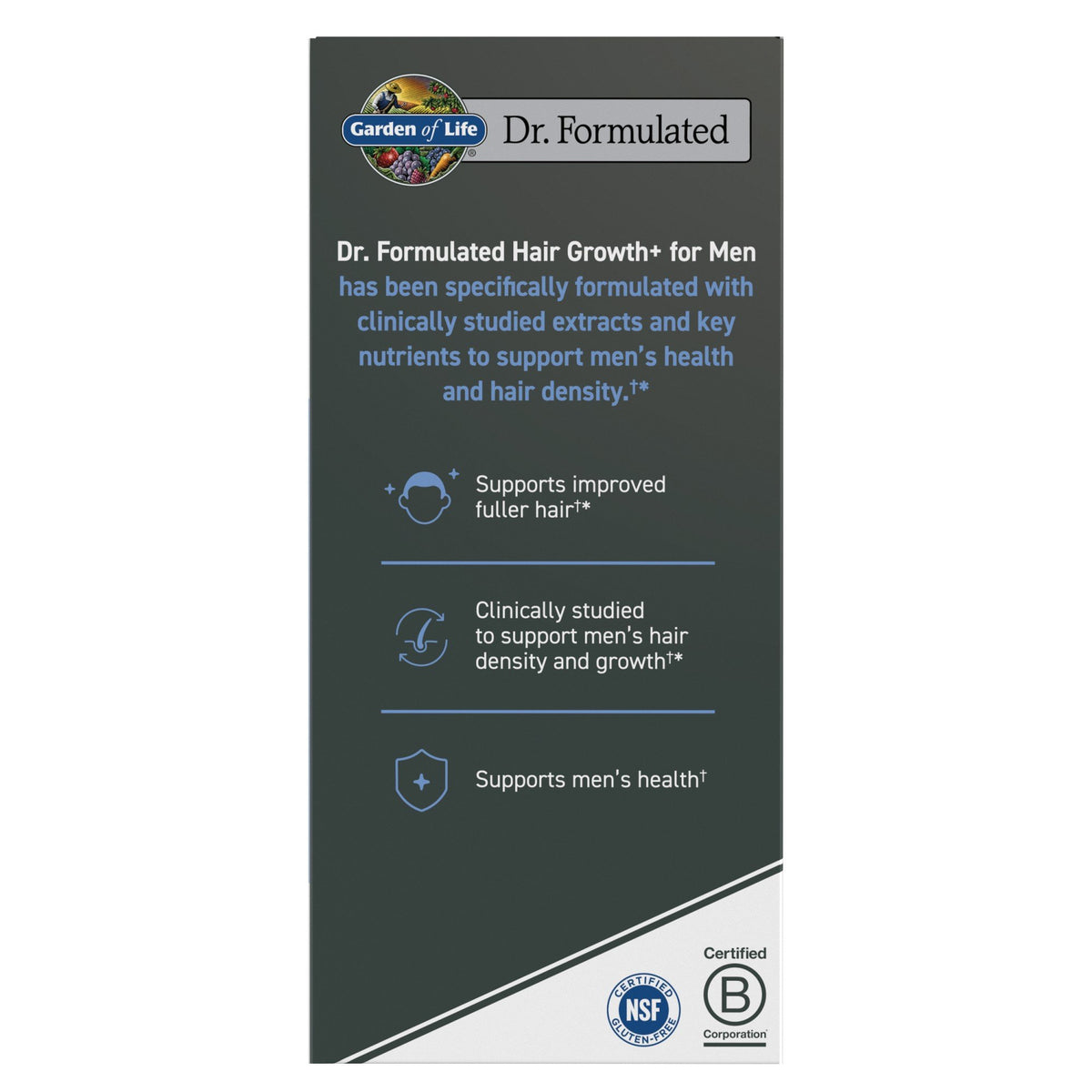 Garden of Life Dr. Formulated-Mens Hair Growth 30 Capsule