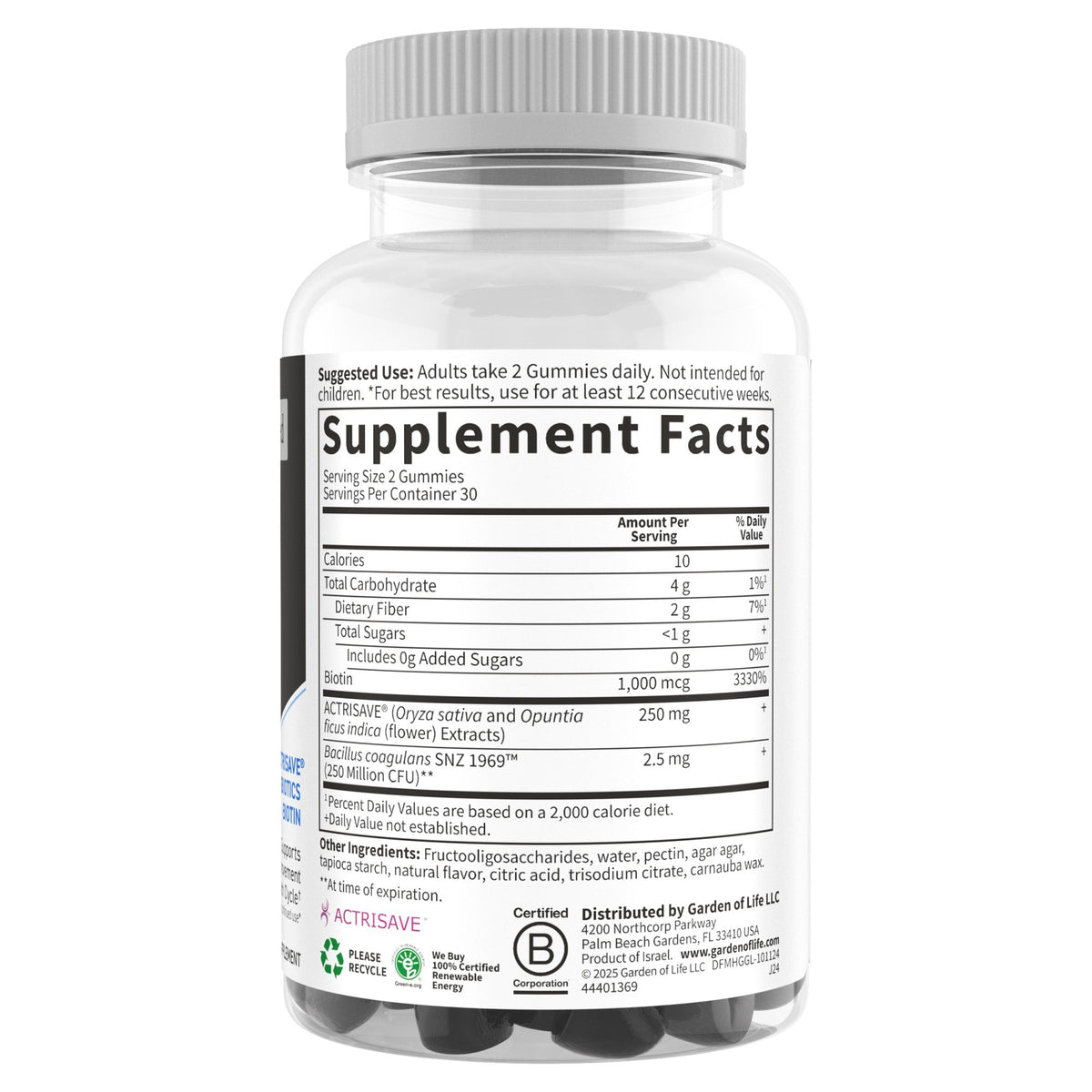 Garden of Life Dr. Formulated-Mens Hair Growth 60 Gummy