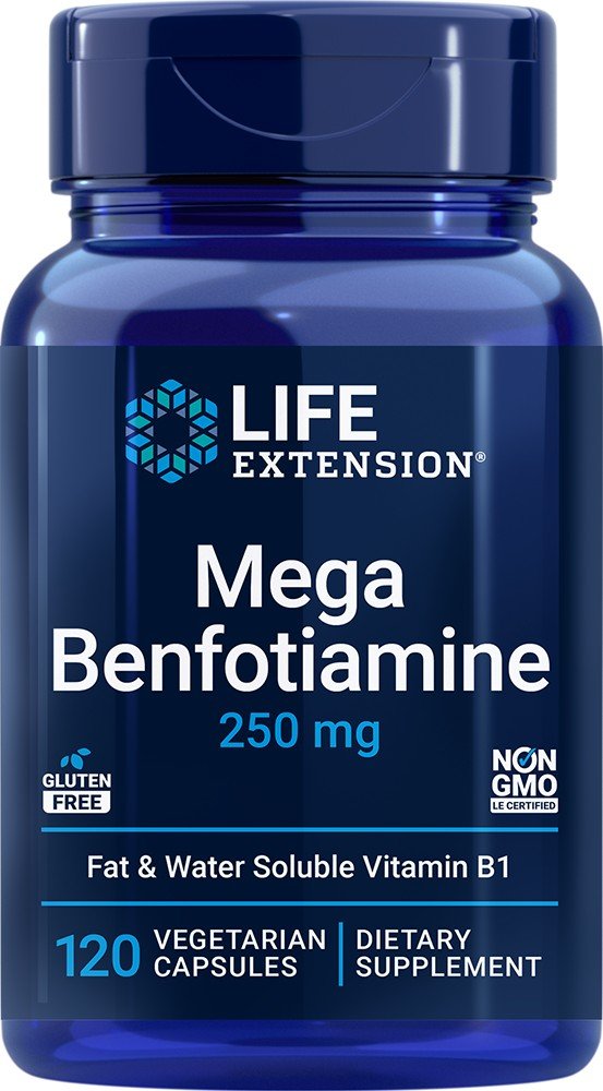 Life Extension Mega Benfotiamine 120 Vegetarian Capsules