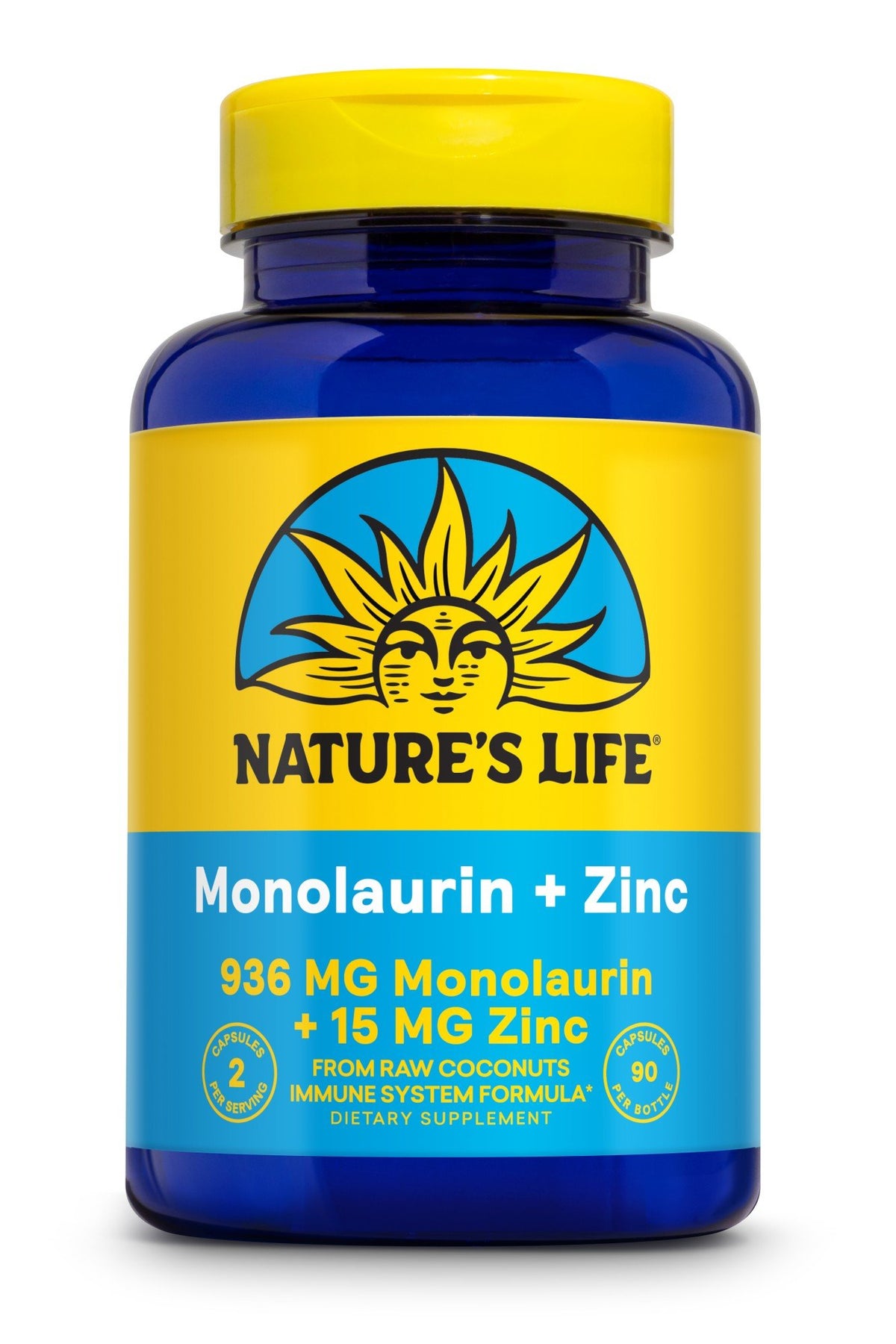 Natures Life Monalaurin + Zinic 90 VegCap