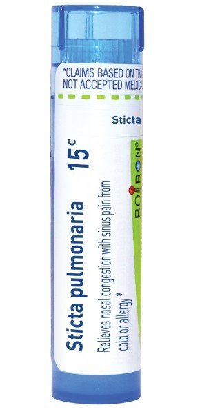 Boiron Sticta Pulmonaria 15C Homeopathic Single Medicine For Cough, Cold & Flu 80 Pellet