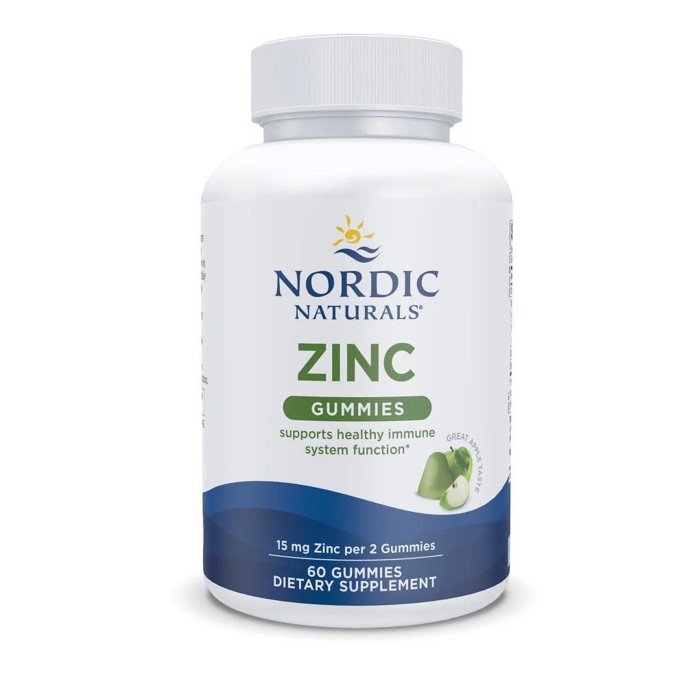 Nordic Naturals Zinc Gummies-Green Apple 60 Gummy