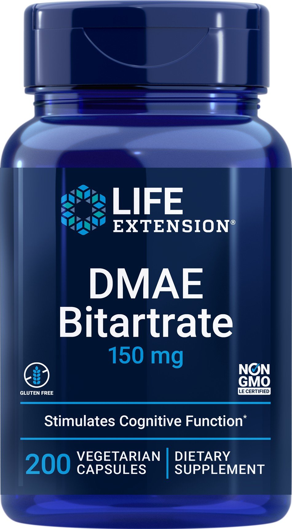 Life Extension DMAE Bitartrate (dimethylaminoethanol) 150 mg 200 VegCap