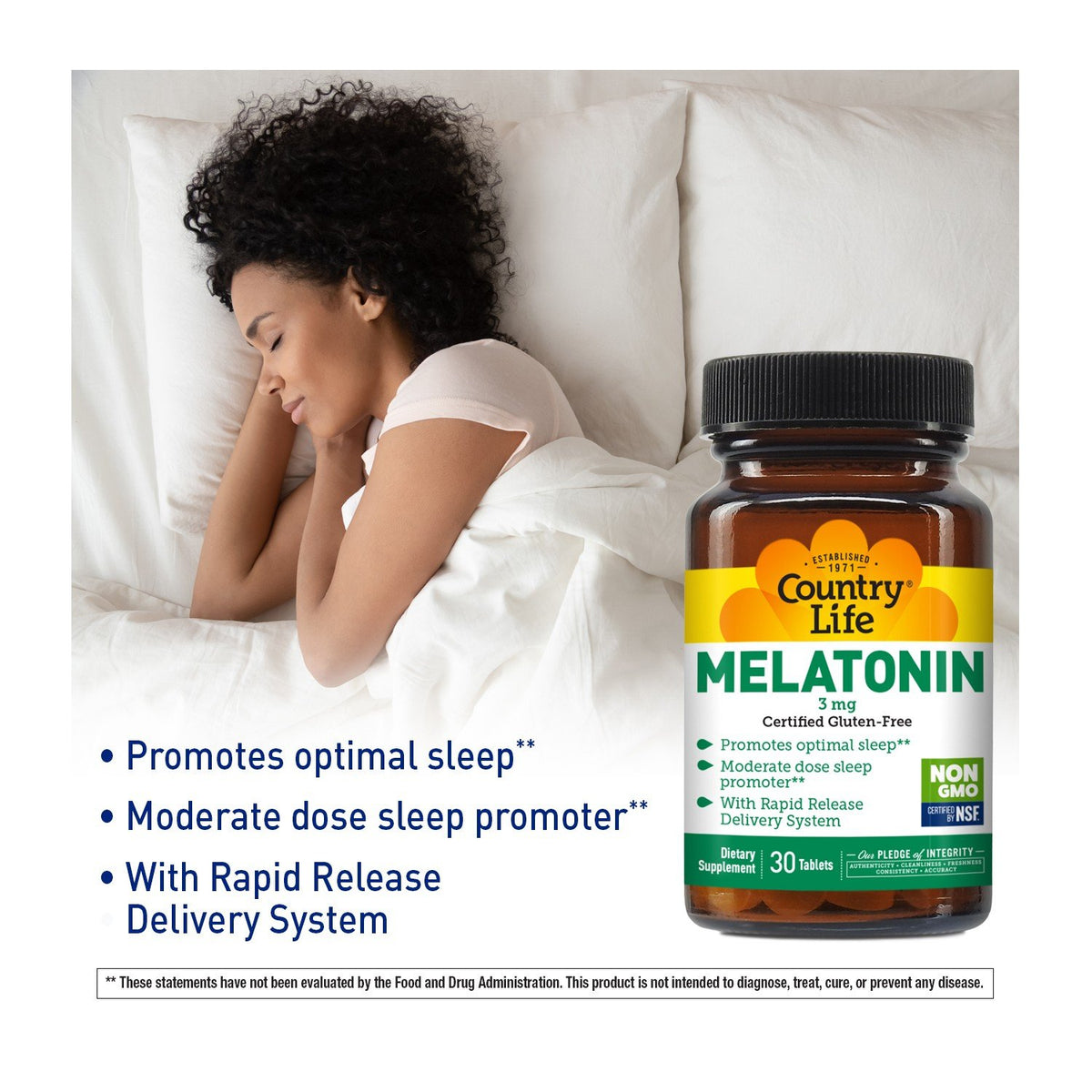 Country Life Melatonin 3mg Rapid Release 90 Tablet