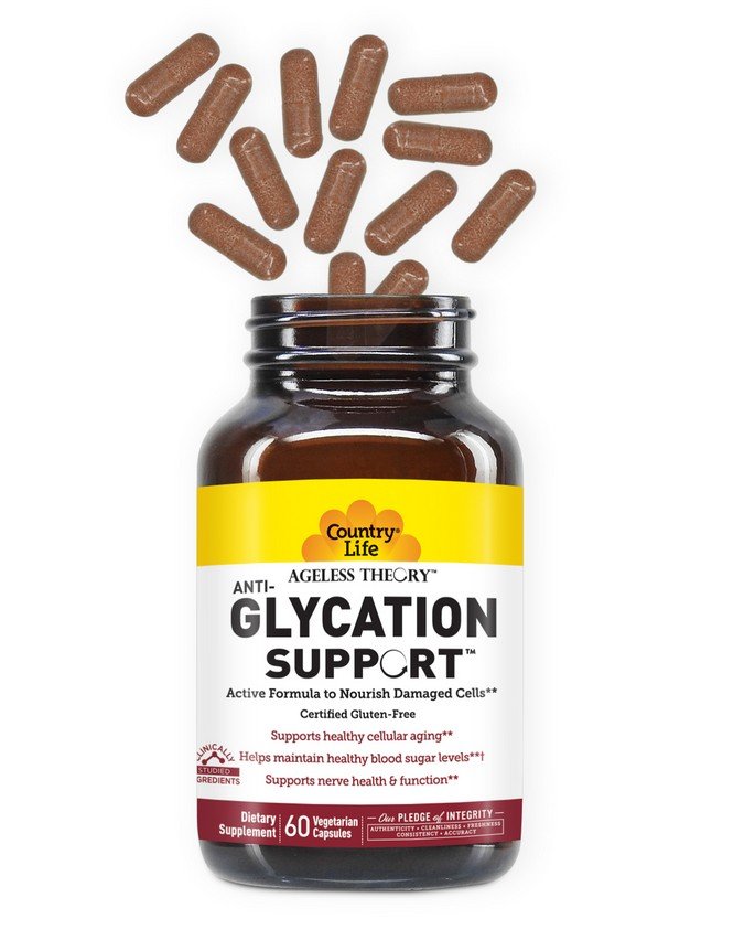 Country Life Ant-Glycation Support 60 Vegcaps