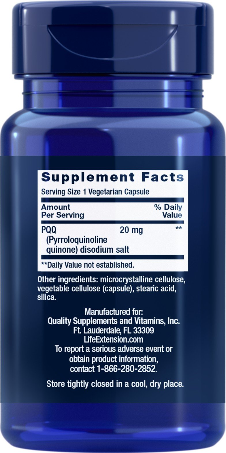 Life Extension PQQ 20mg 30 Vegetarian Capsule