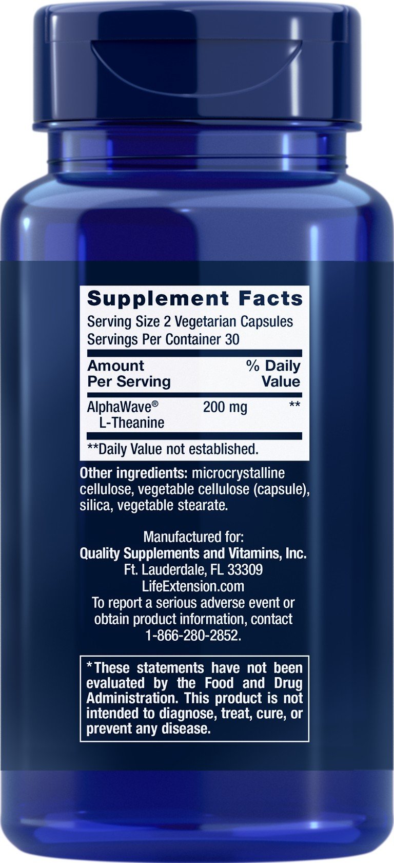 Life Extension L-Theanine 100mg 60 VegCap