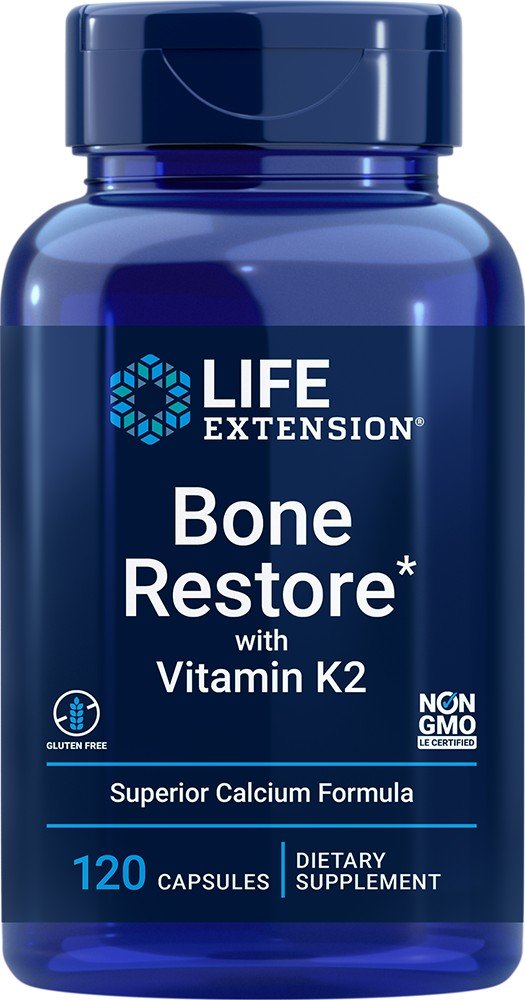 Life Extension Bone Restore with Vitamin K2 120 Capsule