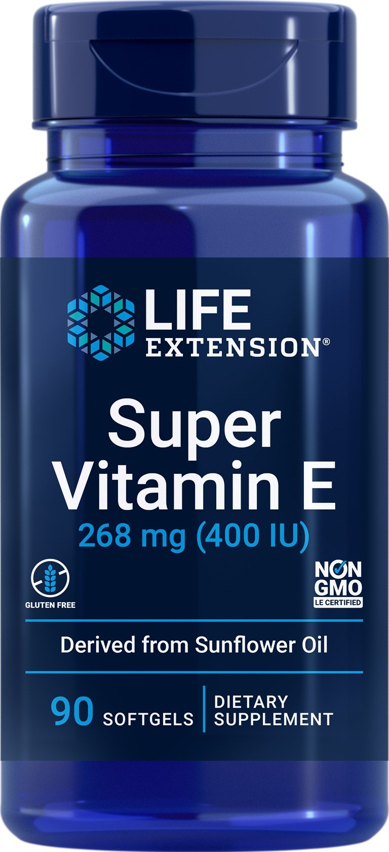 Life Extension Super Vitamin E-268 mg (400 IU) 90 Softgel