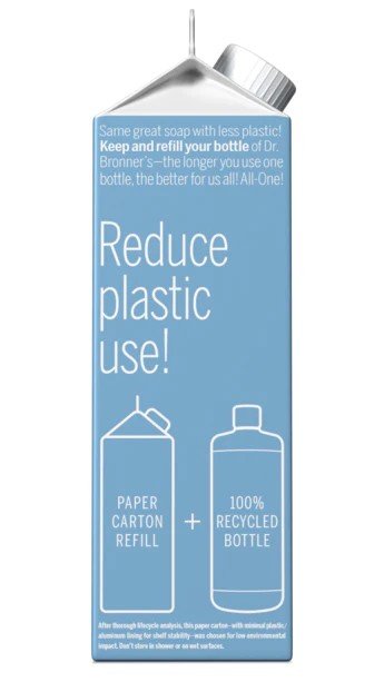 Dr. Bronner&#39;s Pure Castile Soap Refill Carton Baby Unscented 32 oz Container