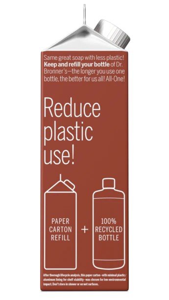Dr. Bronner's Pure Castile Soap Refill Carton Eucalyptus 32 oz Container