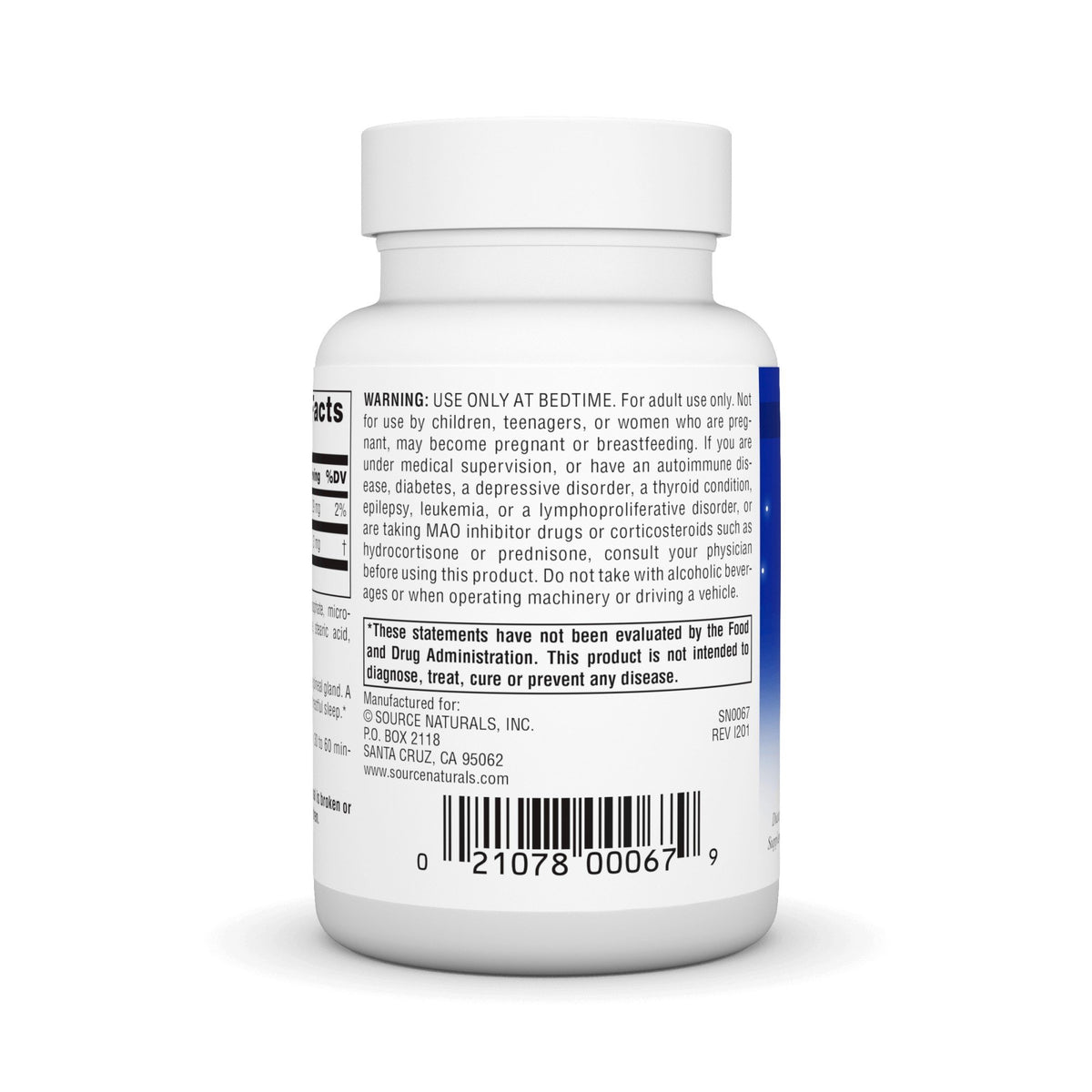 Source Naturals, Inc. Melatonin 3mg Timed Release 240 Sustained Release Tablet