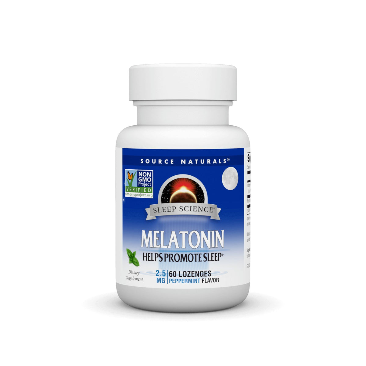 Source Naturals, Inc. Melatonin 2.5mg Sublingual-Peppermint 60 Lozenge