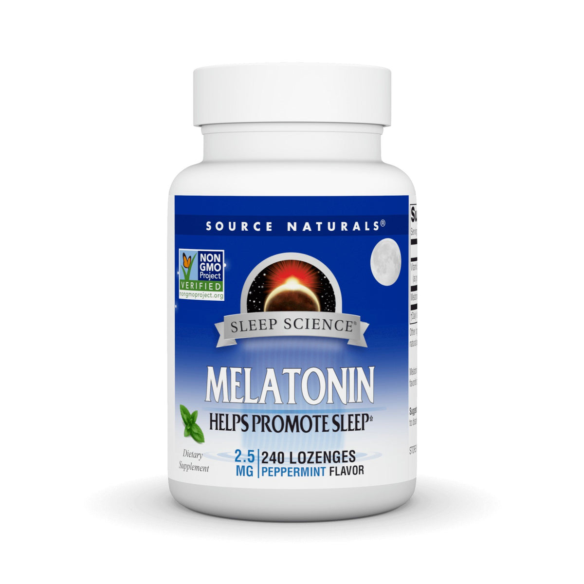 Source Naturals, Inc. Melatonin 2.5mg Sublingual-Peppermint 240 Lozenge