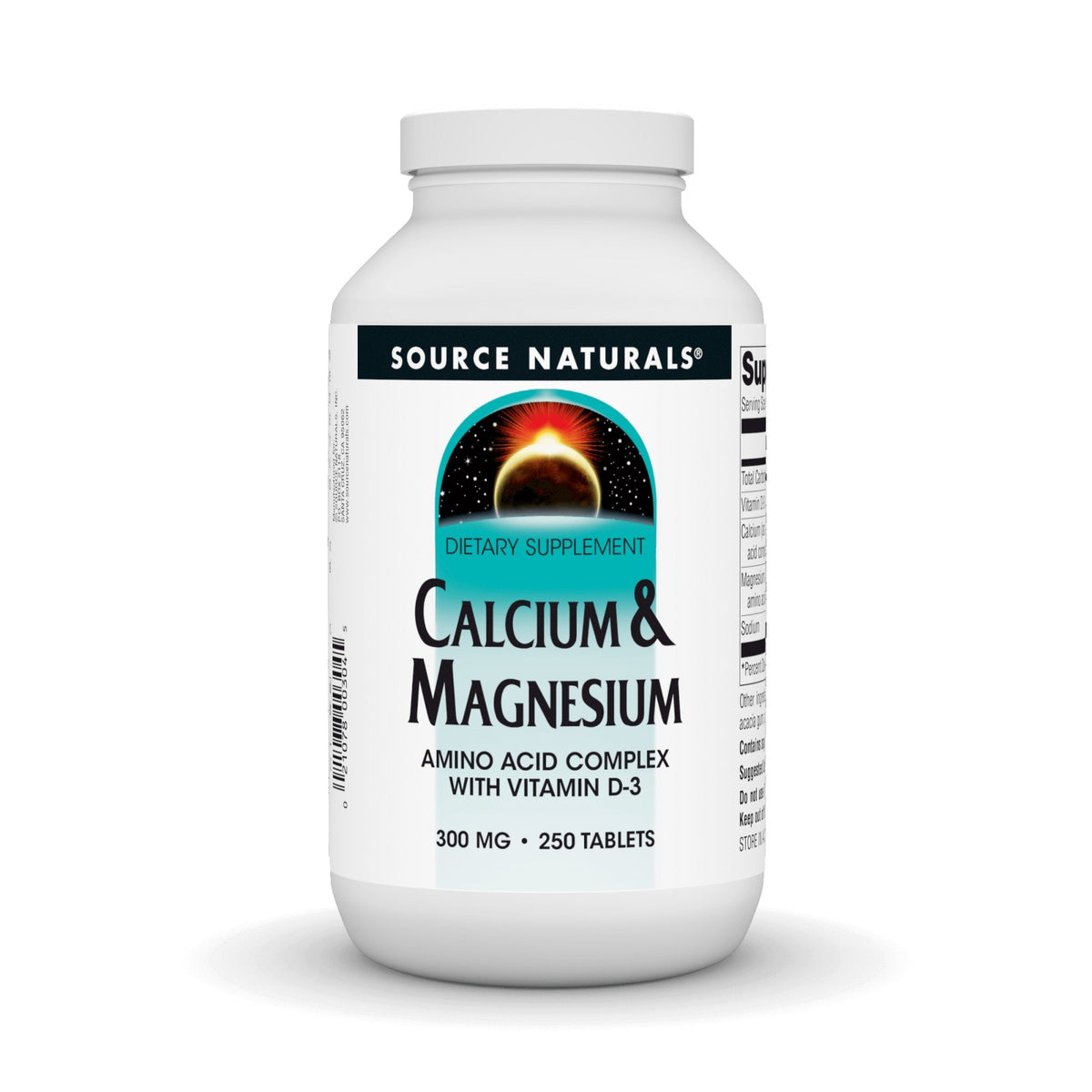 Source Naturals, Inc. Calcium &amp; Magnesium Amino Acid Chelate With Vitamin D-3 250 Tablet