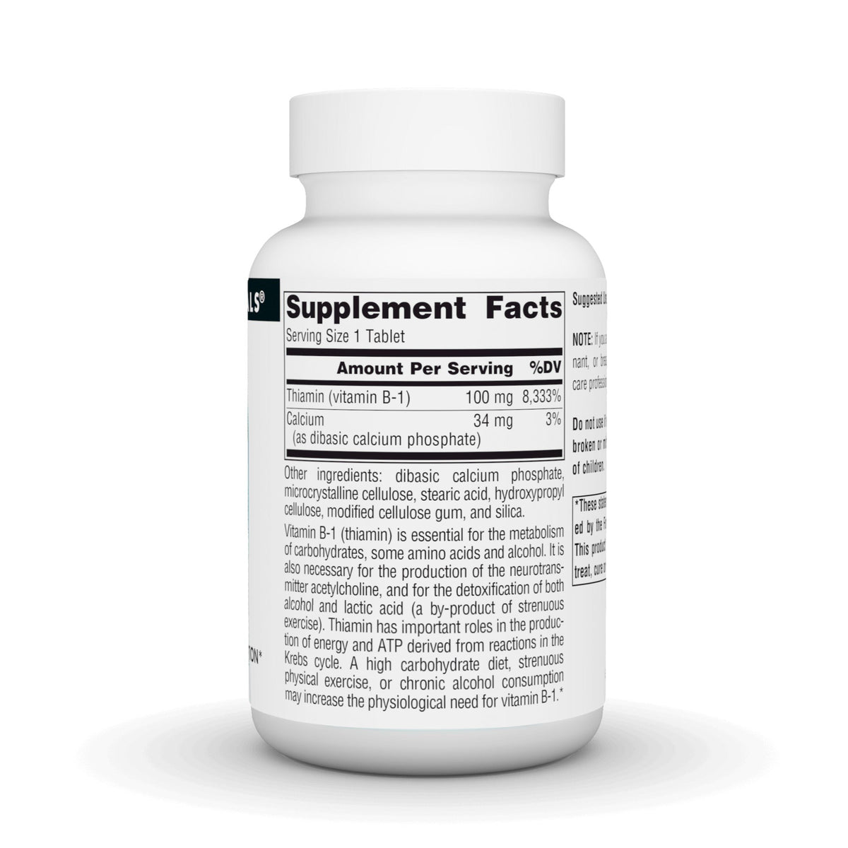 Source Naturals, Inc. Vitamin B-1 100mg 250 Tablet