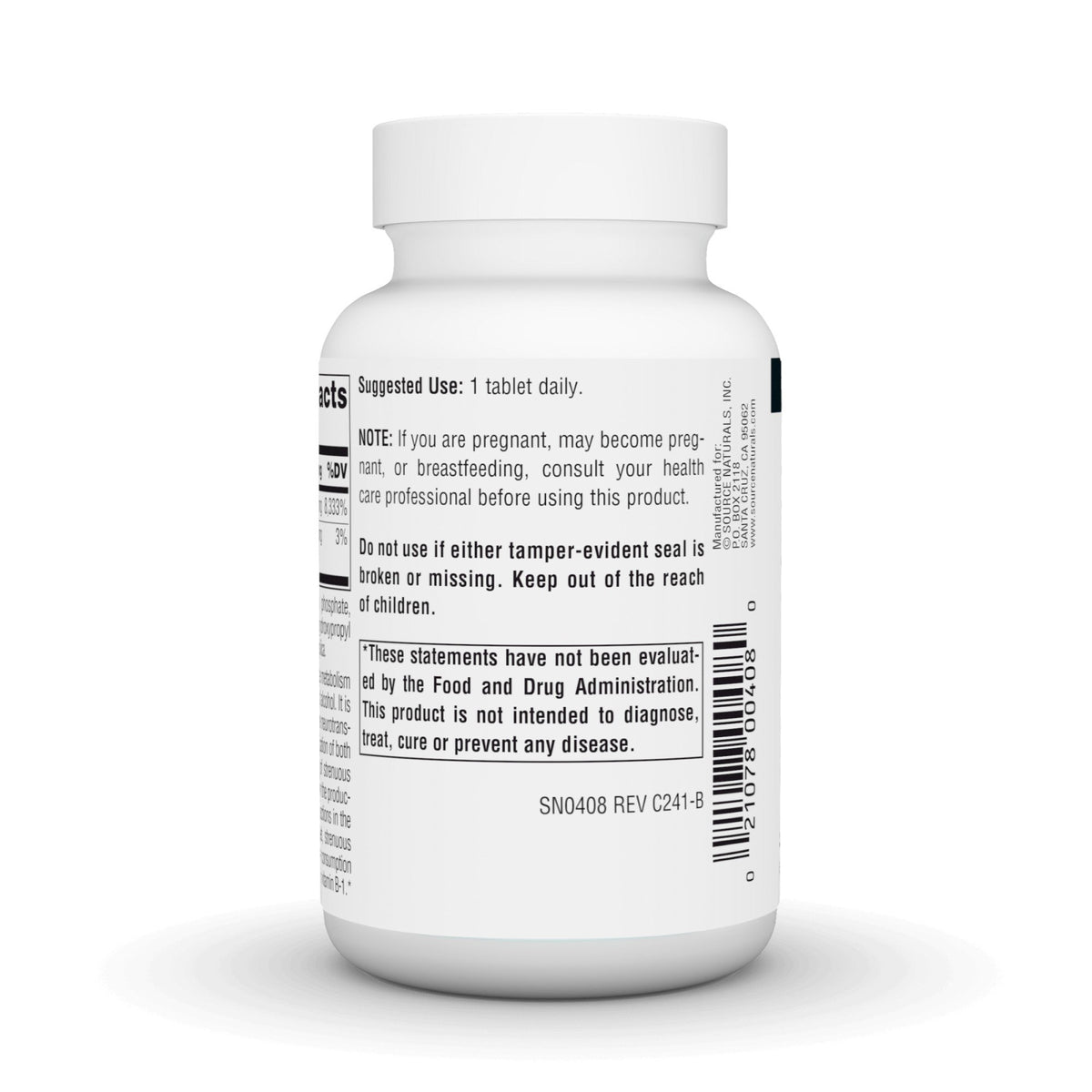 Source Naturals, Inc. Vitamin B-1 100mg 250 Tablet